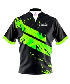 CoolWick Elite Black Green Dual Sash Zip Jersey