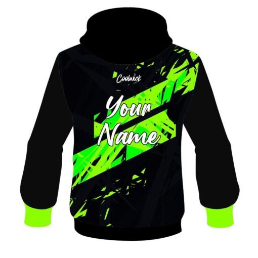 CoolWick Elite Black Green Dual Hoodie - Image 2