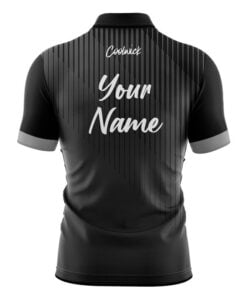 Alternative view of CoolWick Elite Black Grey Quartet Sash Zip Jersey