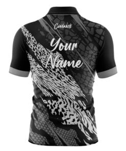 Alternative view of CoolWick Elite Black Grey Tiger Sash Zip Jersey