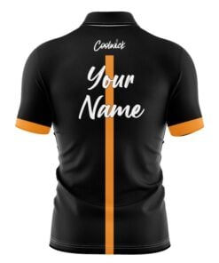 Alternative view of CoolWick Elite Black Orange Tour Sash Zip Jersey