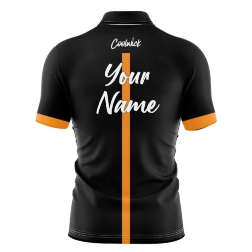 CoolWick Elite Black Orange Tour Sash Zip Jersey - Image 2