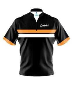 CoolWick Elite Black Orange Tour Sash Zip Jersey