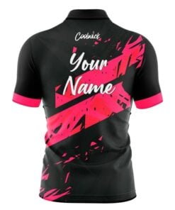 Alternative view of CoolWick Elite Black Pink Dual Sash Zip Jersey