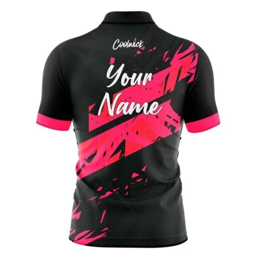 CoolWick Elite Black Pink Dual Sash Zip Jersey - Image 2