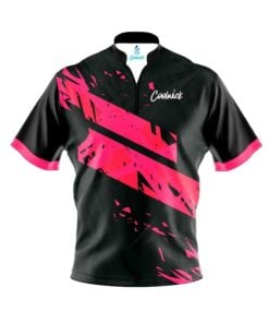CoolWick Elite Black Pink Dual Sash Zip Jersey