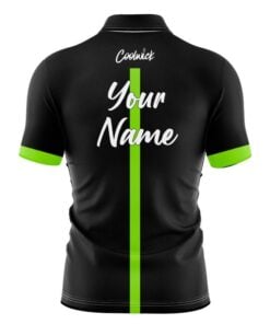 Alternative view of CoolWick Elite Black Green Tour Sash Zip Jersey