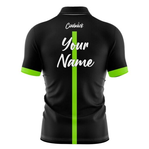 CoolWick Elite Black Green Tour Sash Zip Jersey - Image 2