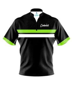 CoolWick Elite Black Green Tour Sash Zip Jersey