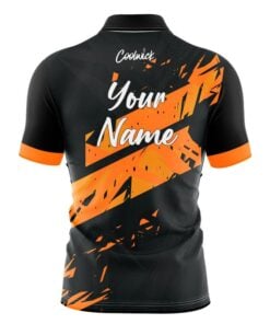 Alternative view of CoolWick Elite Black Orange Dual Sash Zip Jersey