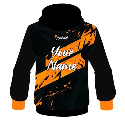 CoolWick Elite Black Orange Dual Hoodie - Image 2