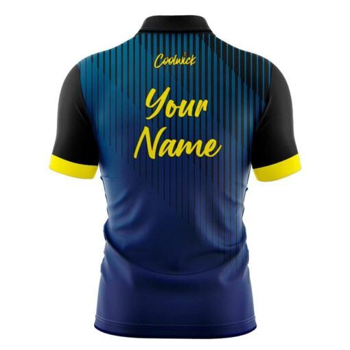 CoolWick Elite Blue Yellow Quartet Sash Zip Jersey - Image 2