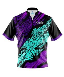 CoolWick Elite Purple Teal Tiger Sash Zip Jersey