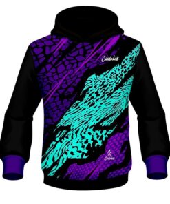CoolWick Elite Purple Teal Tiger Hoodie