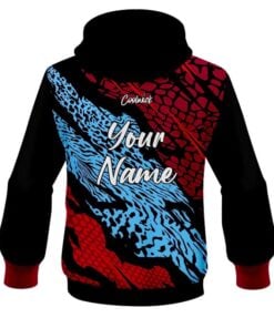 Alternative view of CoolWick Elite Red Blue Tiger Hoodie