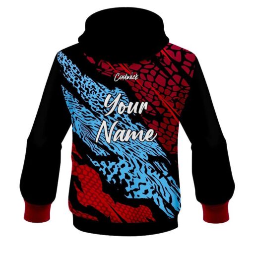 CoolWick Elite Red Blue Tiger Hoodie - Image 2