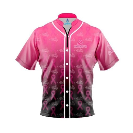 Ebonite Breast Cancer Baseball Fast Track CoolWick Bowling Jersey
