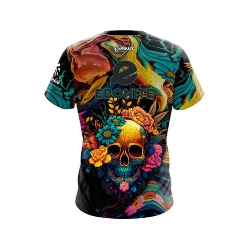 Ebonite Floral Skullscape CoolWick Bowling Jersey - Image 2