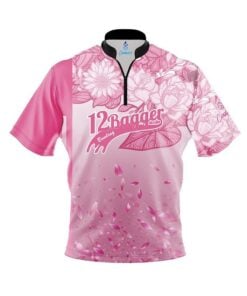 12Bagger Breast Cancer Petal Pink Fast Track CoolWick Bowling Jersey