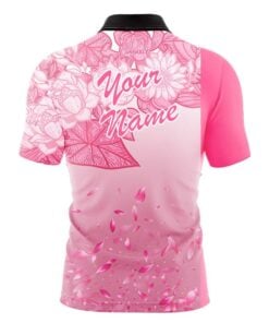 Alternative view of Track Breast Cancer Petal Pink Fast Track CoolWick Bowling Jersey