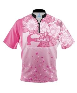 Hammer Breast Cancer Petal Pink Fast Track CoolWick Bowling Jersey