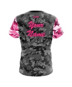 Alternative view of Storm Grey Pink Digital Camo CoolWick Bowling Jersey