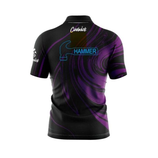 Hammer Black Widow Dark Night Fast Track CoolWick Bowling Jersey - Image 2