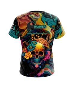 Alternative view of Hammer Floral Skullscape CoolWick Bowling Jersey
