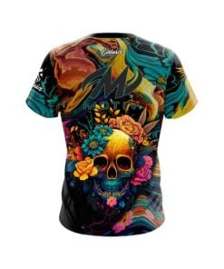 Alternative view of Motiv Floral Skullscape CoolWick Bowling Jersey