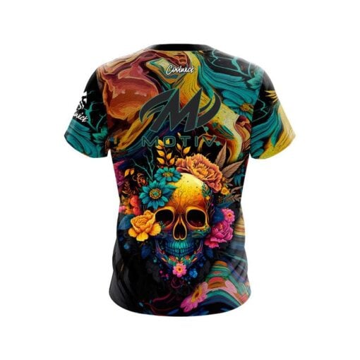 Motiv Floral Skullscape CoolWick Bowling Jersey - Image 2