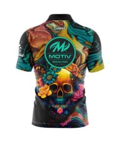 Alternative view of Motiv Floral Skullscape Fast Track CoolWick Bowling Jersey