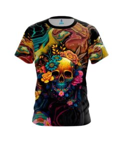 Plain Floral Skullscape CoolWick Bowling Jersey