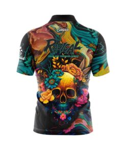 Alternative view of Radical Floral Skullscape Fast Track CoolWick Bowling Jersey