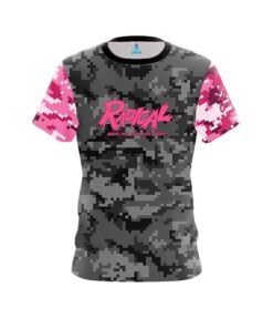 Radical Grey Pink Digital Camo CoolWick Bowling Jersey