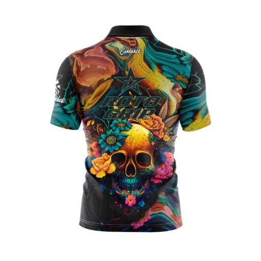 Roto Grip Floral Skullscape Fast Track CoolWick Bowling Jersey - Image 2