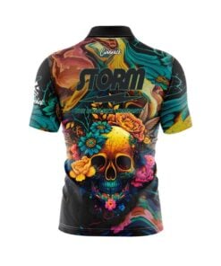 Alternative view of Storm Floral Skullscape Fast Track CoolWick Bowling Jersey