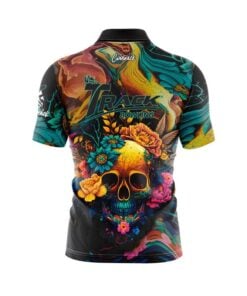 Alternative view of Track Floral Skullscape Fast Track CoolWick Bowling Jersey