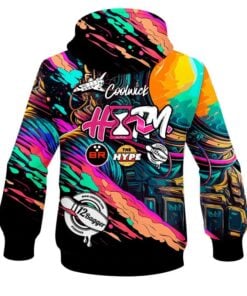 Alternative view of 12Bagger Astro World CoolWick Bowling Hoodie