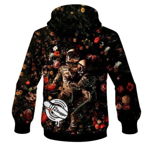 12Bagger Cosmic Bloom CoolWick Bowling Hoodie - Image 2