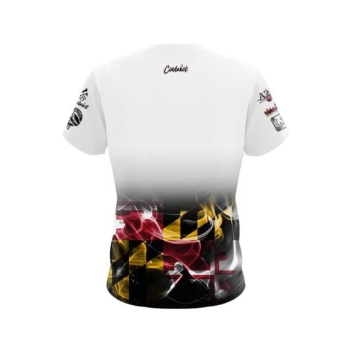 A2B Addicted2Bowling Jai Jones White MD Flag CoolWick Jersey - Image 2