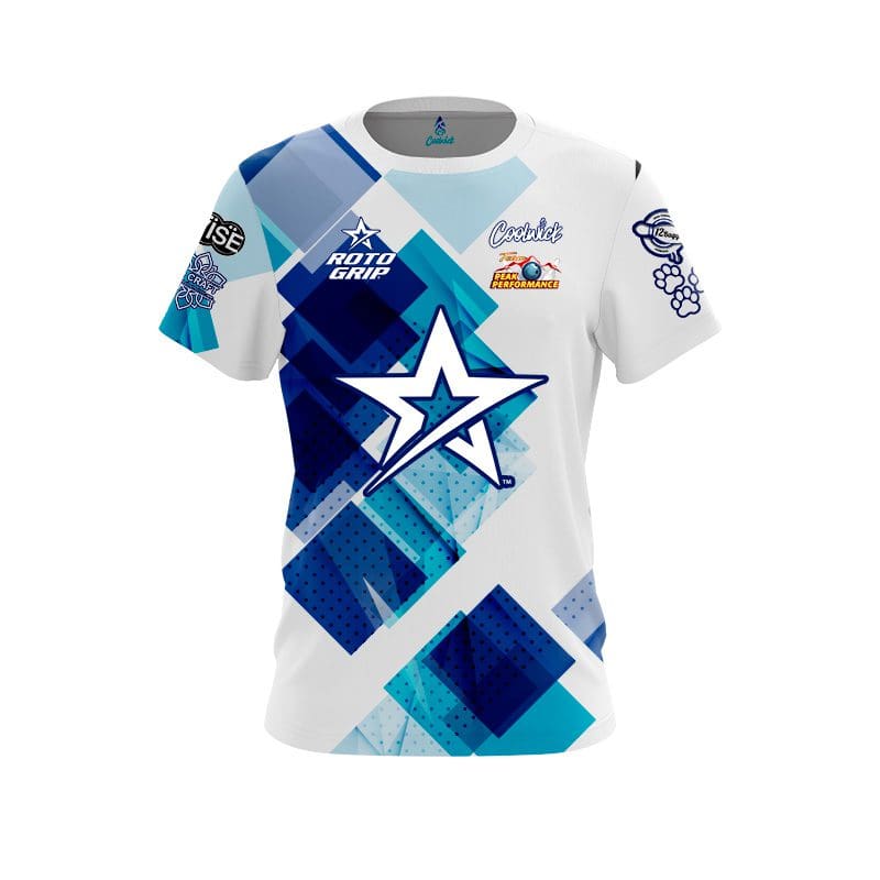 Roto Grip Melissa Riccardi Make It Rain Blue Cubes CoolWick Bowling Jersey