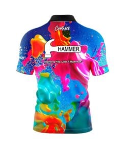 Alternative view of Hammer Color Craze Quick Ship CoolWick Sash Zip Bowling Jersey