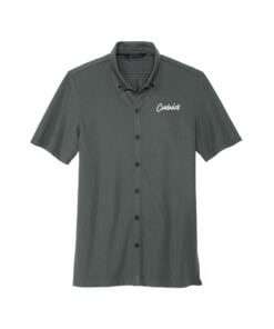 Coolwick Men's Stretch Pique Full-Button Bowling Polo
