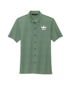 Brunswick Men's Stretch Pique Full-Button Bowling Polo