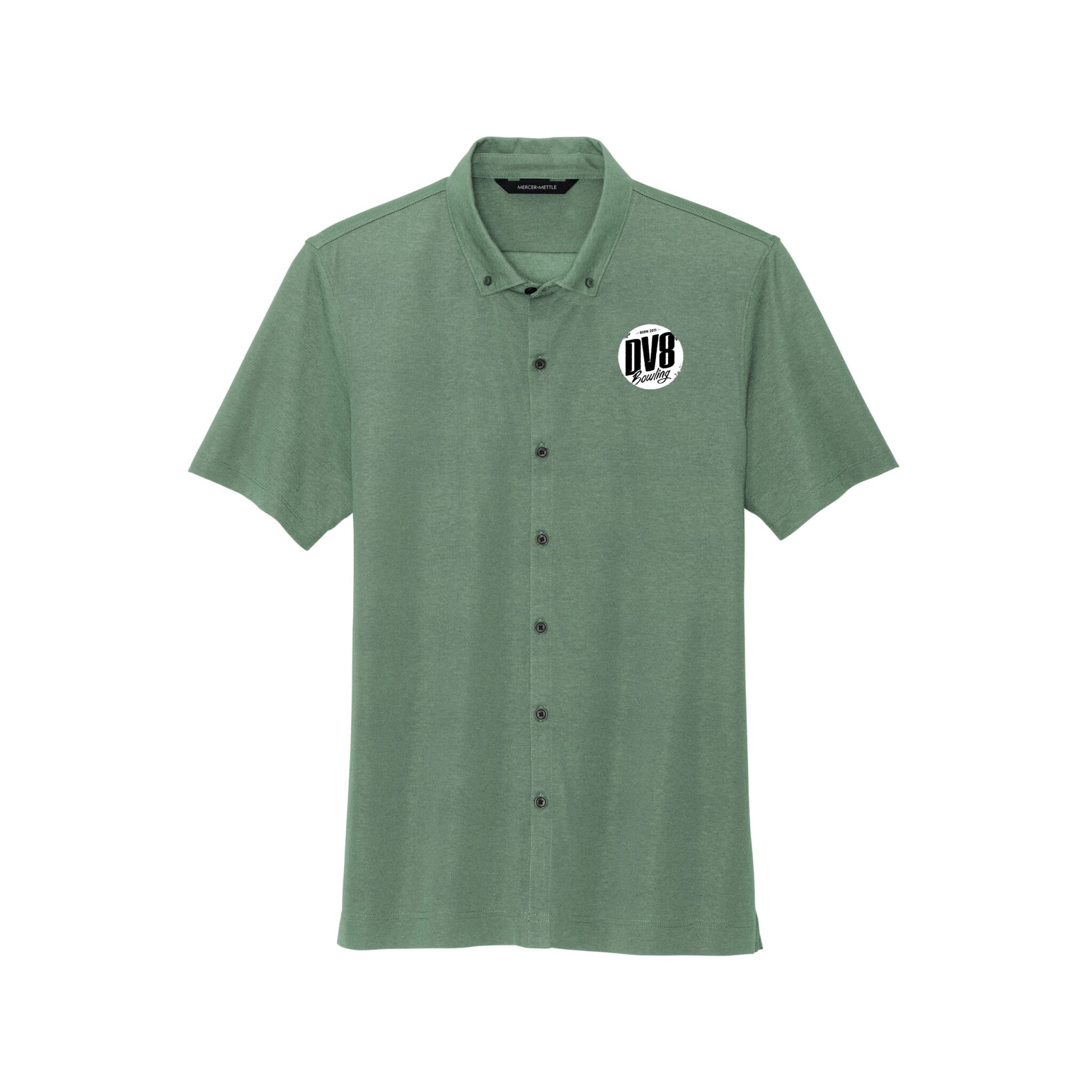 DV8 Coolwick Men's Stretch Pique Full-Button Bowling Polo