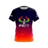 PRIT Orange Pink Fire Sparks CoolWick Bowling Jersey