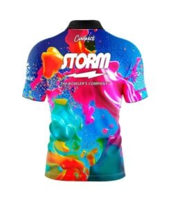 Alternative view of Storm Color Craze Quick Ship CoolWick Sash Zip Bowling Jersey