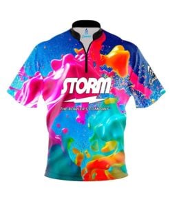 Storm Color Craze Quick Ship CoolWick Sash Zip Bowling Jersey