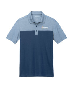 900 Global Men's Fine Pique Blend Blocked Bowling Polo