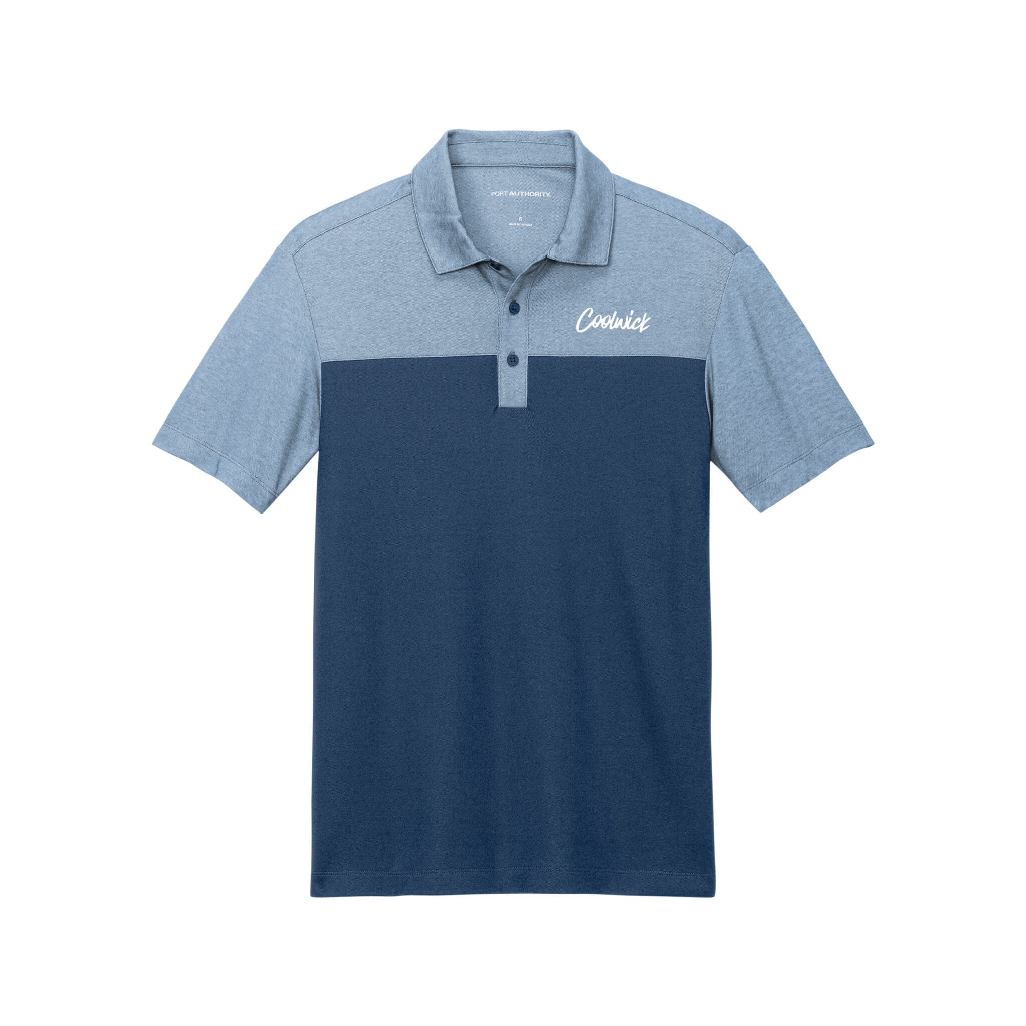 CoolWick Men's Fine Pique Blend Blocked Bowling Polo